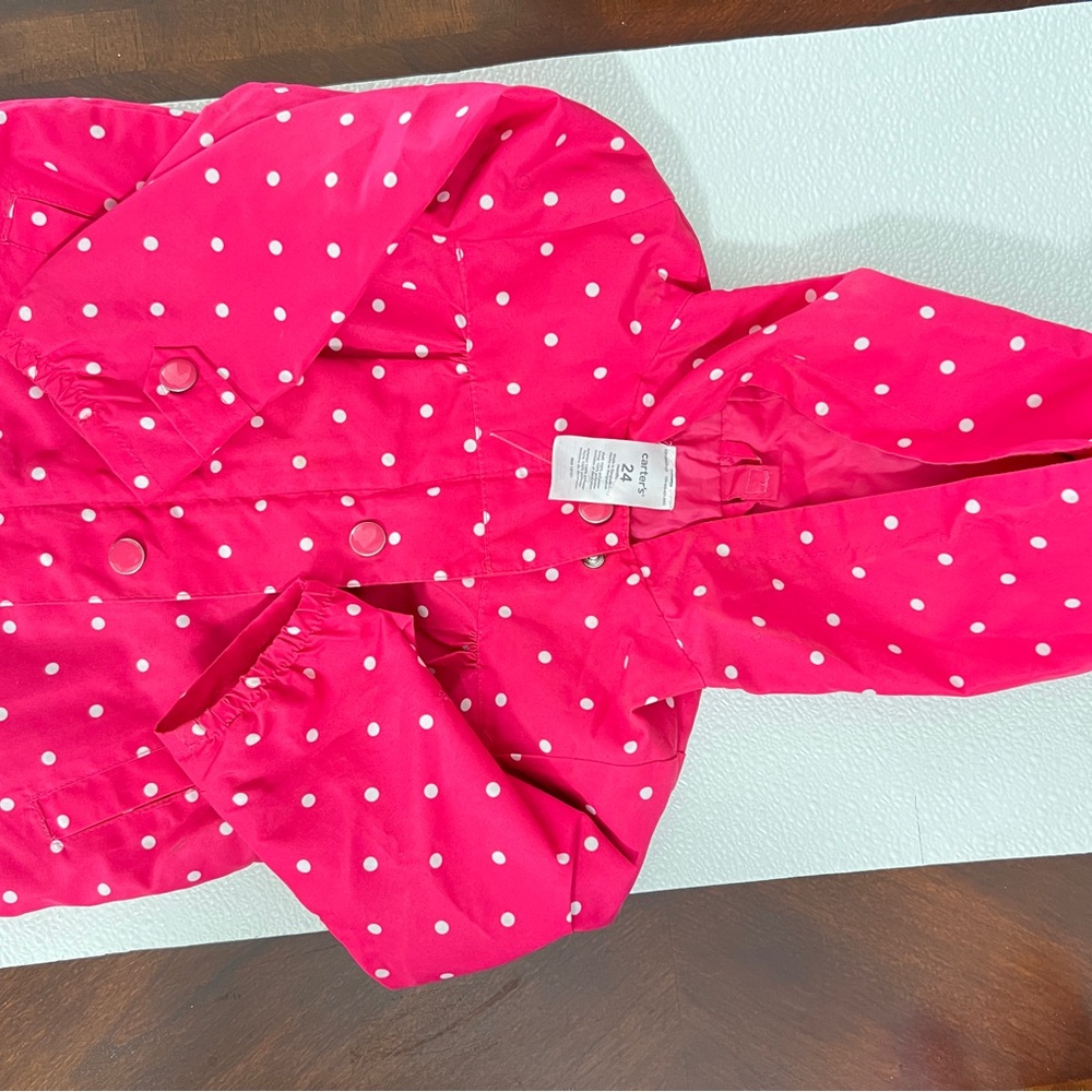 Carter's Pink Polka Dot Raincoat